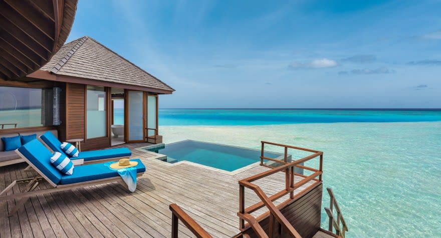 Sunset Over Water Pool Villa
